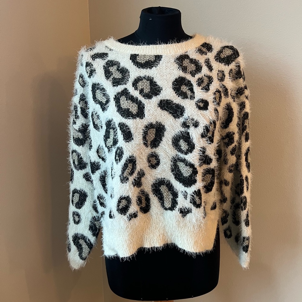 Love By Design Leopard Print Pullover Sweater - image 2